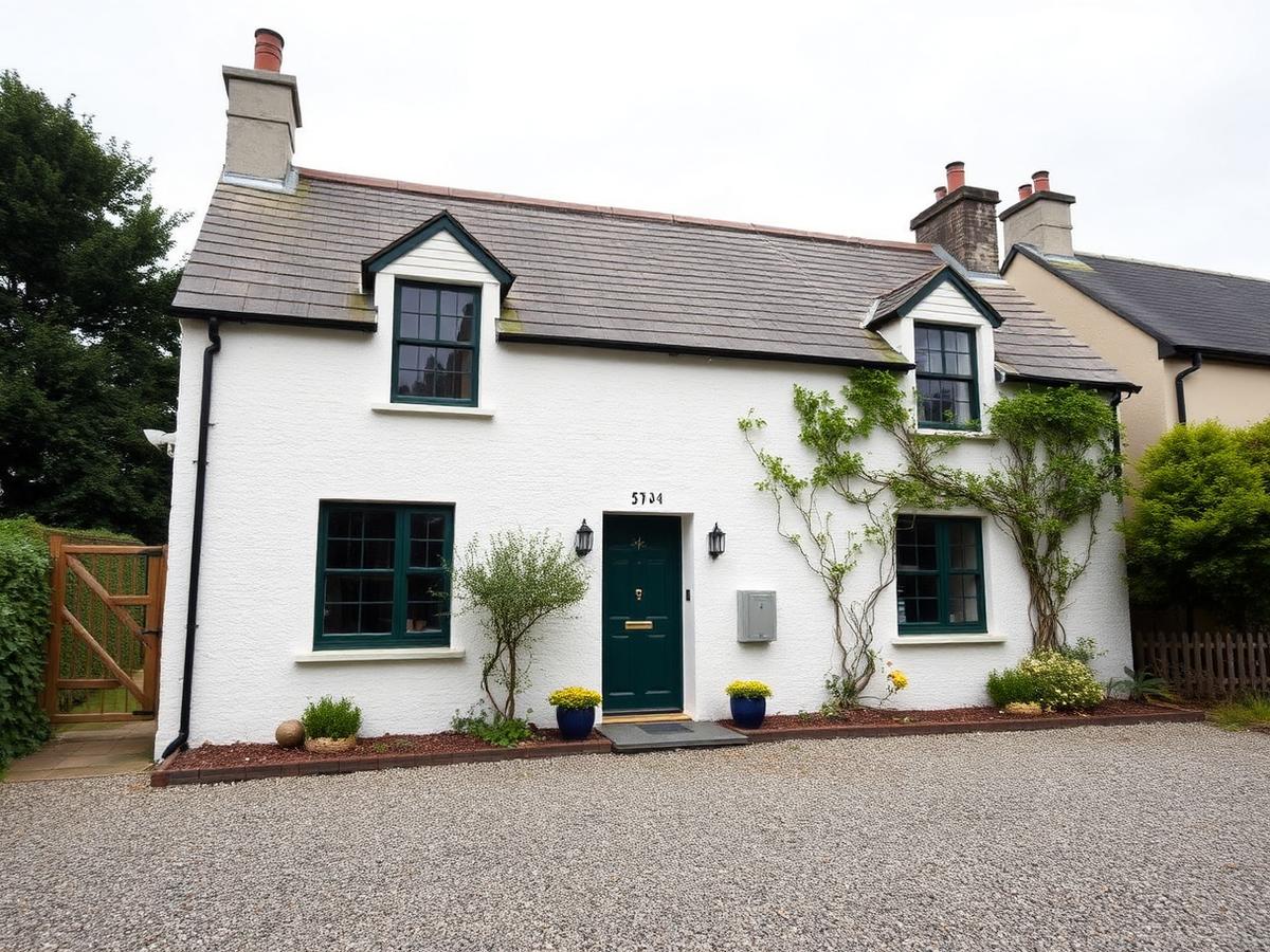 Renovated period cottage exterior after deep retrofit