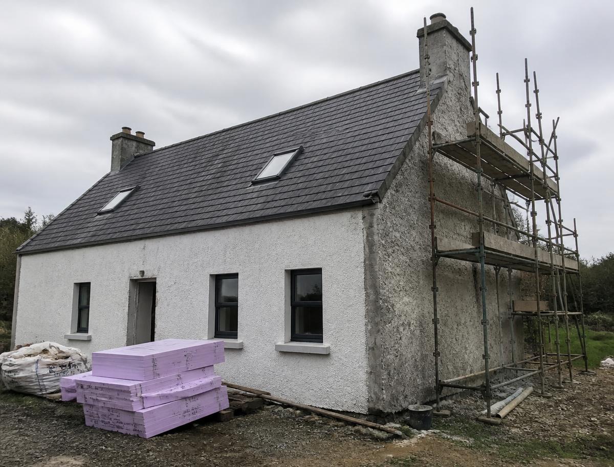 Renovated period cottage exterior after deep retrofit